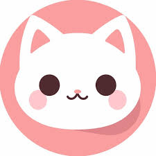 Sweet Feline A Pink Kawaii Cartoon Cat