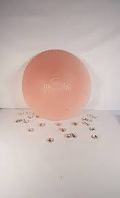 Vintage Ceiling Light Shade Pink Glass