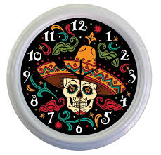 Buy Sugar Skull Wall Clock Calavera