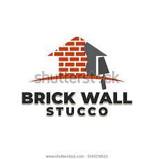 Stucco Brick Wall Logo Vector Icon