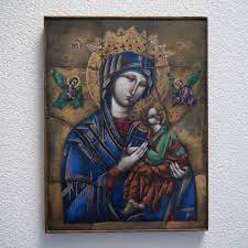 Opaline Glass Icon H29cm Our Lady