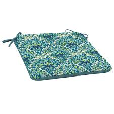 Style Selections Teal Waves Wi Polyester Seat Pad Each