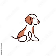 Dog Cat Pet Logo Vector Icon Line Art