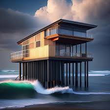 A Modern Design Of Coastal Stilt House