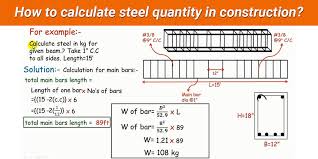 how to calculate steel quantity in