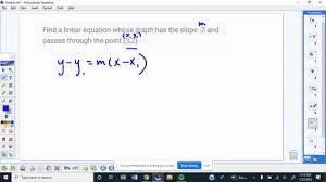 Find A Linear Equation Whose Graph Has