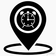 Location Alarm Clock Icon Travel Time