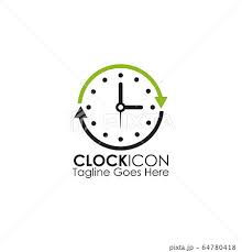 Clock Icon Logo Design Vector Template