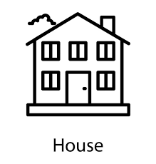 Family House Building Glyph Icon Design