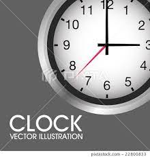 Clock Icon Object Time Concept Vector