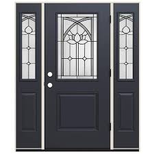 Black Steel Prehung Front Door