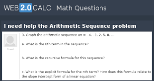 I Need Help The Arithmetic Sequence Problem