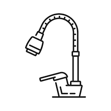 Bathroom Pull Down Faucet Outline Icon