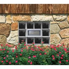 Redi2set Clear Glass Frameless Replacement Vented Glass Block Window V3214cl