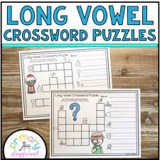 long vowel crossword puzzles primary