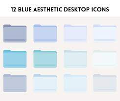 Desktop Folder Icons Blue Palette