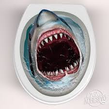 Shark Bath Sticker Muraldecal Com