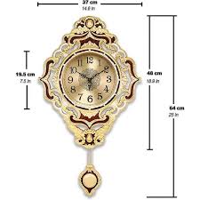 Cubilan Modern Gold Rustic Pendulum Clock