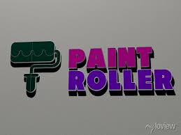 3d Representation Of Paint Roller With