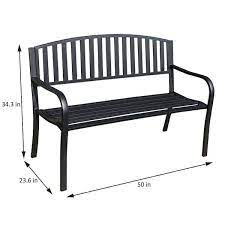 Steel Outdoor Patio Bench