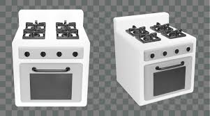 Close 3d Gas Stove With Oven Isolated
