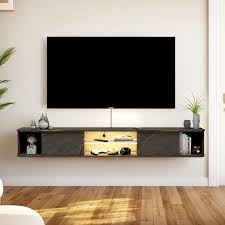 Floating Tv Shelf With Led Lights