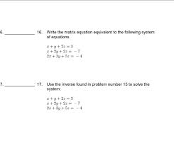 Matrix Equation Equivalent