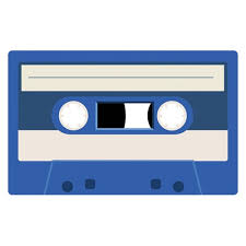Royal Blue Cassette Tape Pvc Party Sign