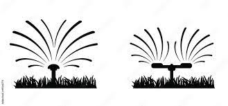 Garden Sprinkler Cartoon Gras Icon