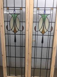Victorian Stained Glass Doors Antique