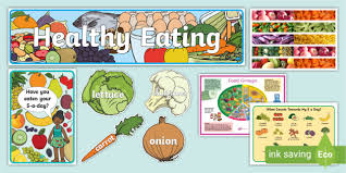Healthy Eating And Nutrition Display