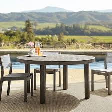 Portside Outdoor 60 In Round Dining Table Driftwood West Elm