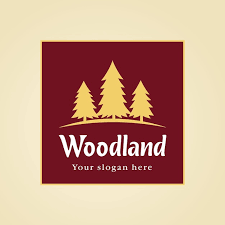 Wood Land Vector Logo Landscaping