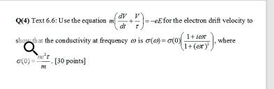 Ee For The Electron Drift Velocity