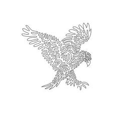 Line Drawing Abstract Art Eagle