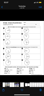 Area Circumference Coloring