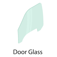 Vector Door Glass Icon Isometric