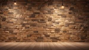 Impressive Brown Brick Stone Wall In