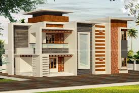 Flat Roof Home Design With Alluring