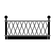 Metal Building Fence Icon Vector