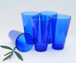 Vintage Cobalt Blue Water Glasses By