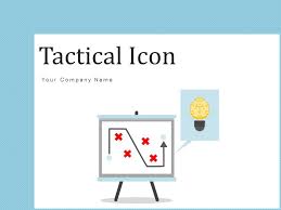 Tactical Icon Plan Goals Ppt Powerpoint