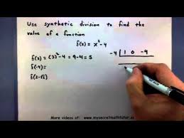 Pre Calculus Use Synthetic Division