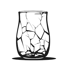 Broken Glass Cup For Drinks Ed Cup