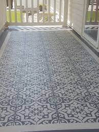 Diy Stencil Concrete Patio Rug