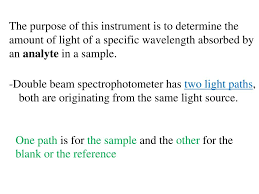 ppt simple double beam spectrometer