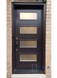 Brown Steel Front Door With Multiple