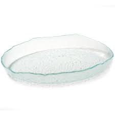 Annieglass Salt Oval Serving Bowl