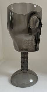 Black Skull Glass Goblet Plastic