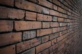 Old Red Brick Wall Background Side